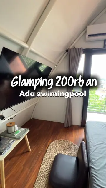 Glamping 200rb an dibogor udah ada swimingpool nya #hebe #hebehotel #hotelmurahb