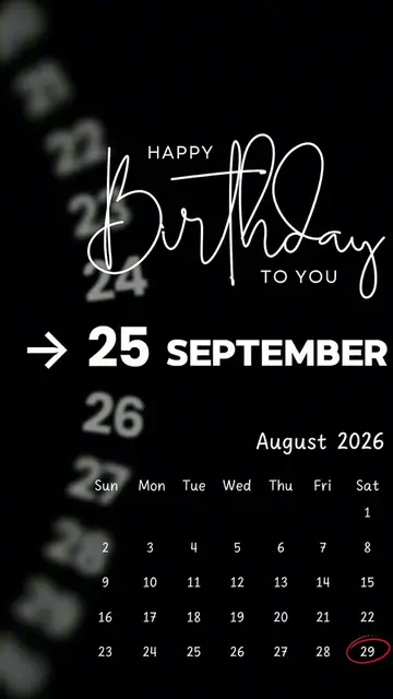 Happy Birthday 29 August 2026 Template-Just click "Capcut Anchor (try this templ