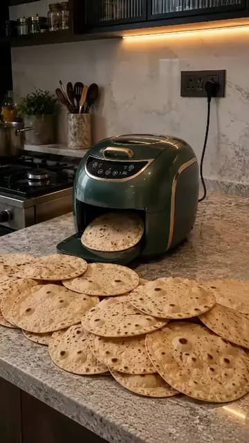 Automatic Real and Perfect Roti Making Machine | Ai kitchen gadget  #fyp  #trend