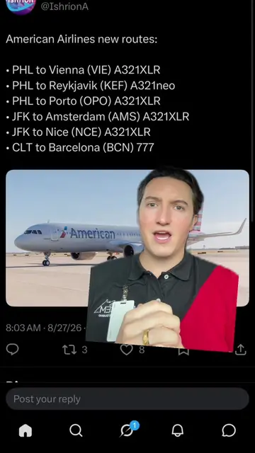 🚨 American Airlines just announced HUGE new international routes for 2027 ✈️🌎 