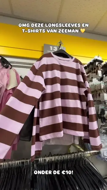 Hoe cute?!😍 Deze longleeves en streepjes T-shirts van @Zeeman zijn een must voo