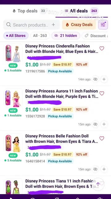 $1 Disney Princess Barbies?! 😲 NO WAYYYY! YMMV go check your Walmart and let me
