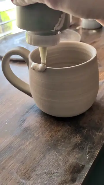 Time to slime some cauldron mugs!  #handmade #pottery #slime #halloween #fall 