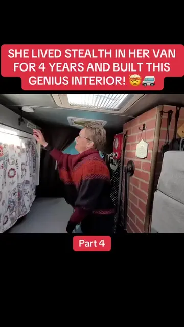 SHE LIVED STEALTH IN HER VAN FOR 4 YEARS AND BUILT THIS GENIUS INTERIOR! 🤯p4🚐#