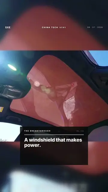 This Car's WINDSHIELD Now Charges Itself With Solar Power #news #technology #chi