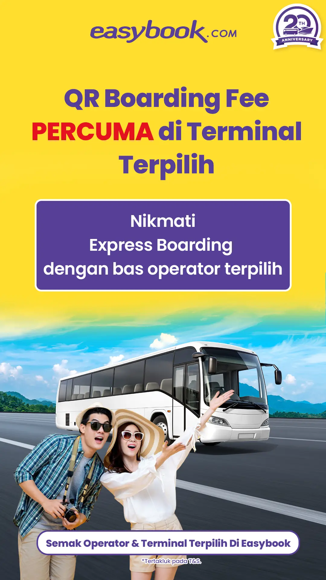Nak boarding dengan lebih smooth? Nikmati QR BOARDING FEE PERCUMA di terminal da