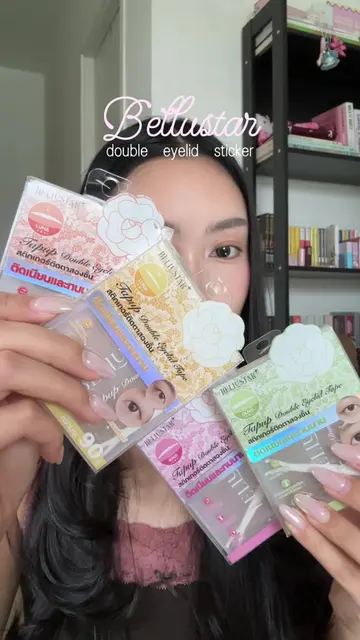 Long lasting double eyelid sticker<3 #Bellustarpartner #BelluStar #สติกเกอร์ติดต