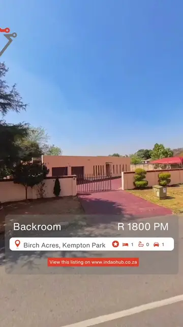 🏠 BACKROOM FOR RENT – BIRCH ACRES 💰 RENT: R1,800 PM 🔐 DEPOSIT: R1,800 – PAYAB