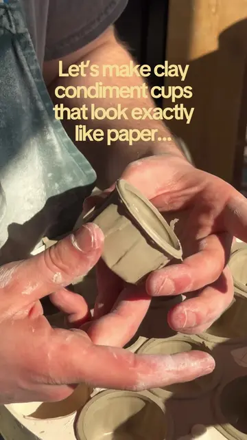 Let’s make clay condiment cups that look like paper… Want one? Visit our website