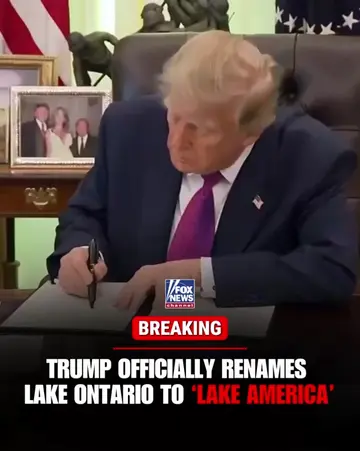 BREAKING: President Trump signs an executive order officially renaming Lake Onta