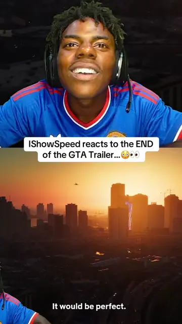 IShowSpeed reacts to the END of the GTA Trailer…😳👀 #ishowspeed #gta6 #gta 