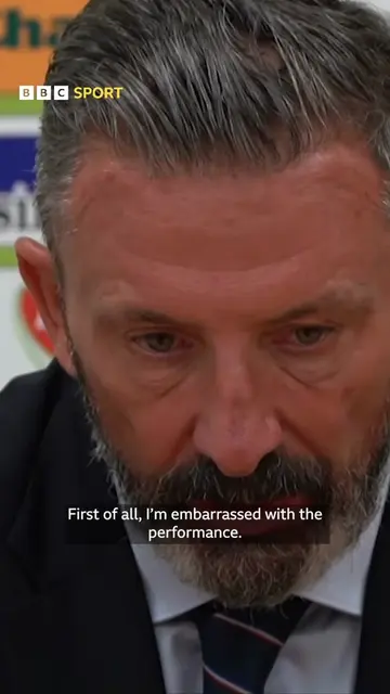 'I'm mortified with the performance' 😳 Rangers boss Derek McInnes reacts to his