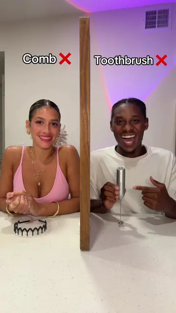 Lying Challenge 😂👀 #desandnaz #couples #relationshipgoals 