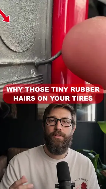 Tire hairs are tiny rubber leftovers from manufacturing, not a sign of quality o