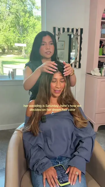 Planning the perfect hair color for the bride to be..🥹💍 @Kérastase  #sanantoni