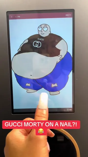 You asked, I printed it! 😂 Gucci Morty finally made it onto a nail 💅 What shou