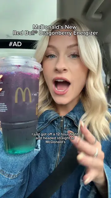 #AD #McDonaldsPartner One sip and I was sold 😮‍💨💙 The Red Bull® Dragonberry E