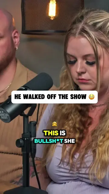 He walked off the show after finding out that she was screenshotting their messa