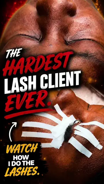 The hardest lash client EVER 😩🔥 A true lash tech nightmare! Her natural lashes