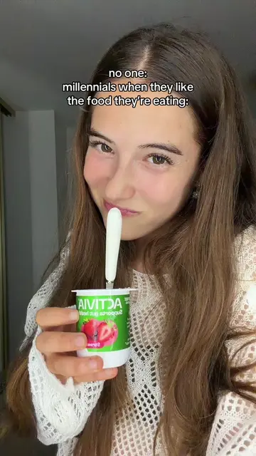 i’m scared 👁️👄👁️ #millennials #food #activia 