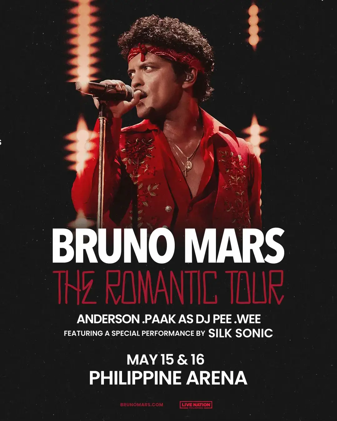 Bruno Mars is coming back to the Philippines 🇵🇭 for his The Romantic Tour — Ma