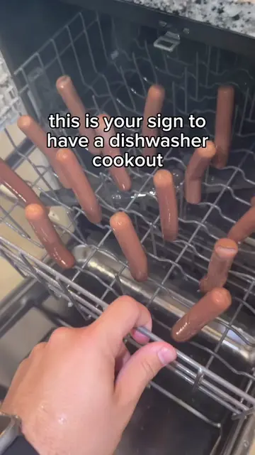made a bbq in the dishwasher