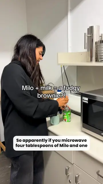 We still can’t believe this works... Milo + milk + microwave = the best dessert 