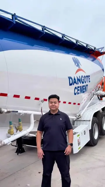 Bulk Cement Tanker Semi-Trailer, built with high-quality steel and specially des