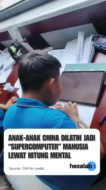 Sebuah video viral memperlihatkan siswa China yang mampu menyelesaikan penjumlah