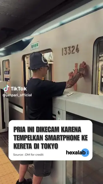 Sebuah video yang menampilkan aksi mengganggu di kereta Tokyo Metro jalur Hibiya
