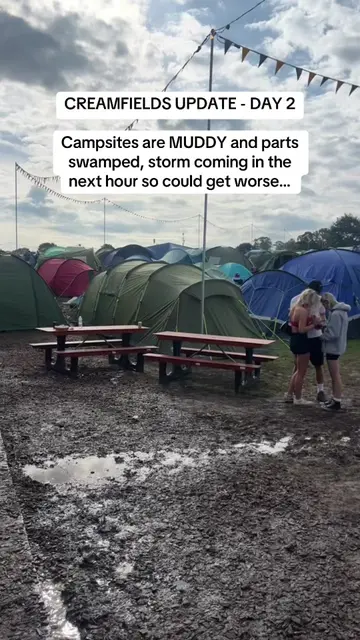 @Creamfields Official update, day 2 and the campsites are MUDDY. #creamfields #f