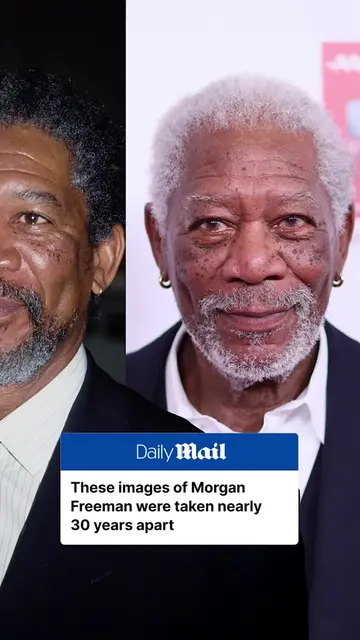 These two images of Morgan Freeman show the actor almost 30 years apart, with th
