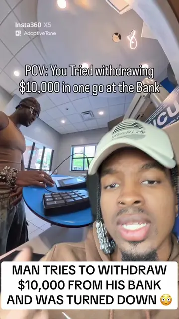 MAN TRIES TO WITHDRAW $10,000 FROM HIS BANK AND WAS TURNED DOWN 😳 #yaboyant #ba