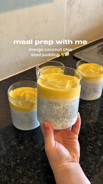 Here’s the highly requested detailed recipe for the mango coconut chia pudding #