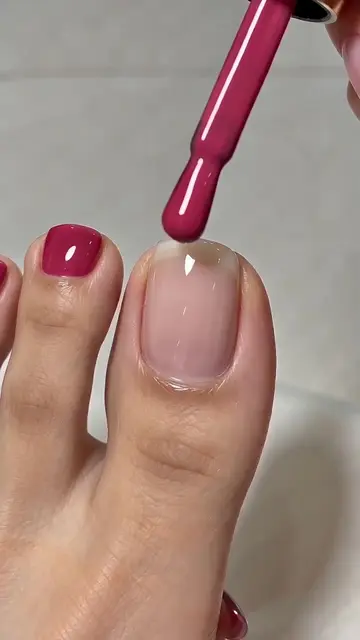 ✨ Bold Bright Fuchsia Nails ✨ The Viral Clean‑Girl Nail Trend  #nailinspo #gloss