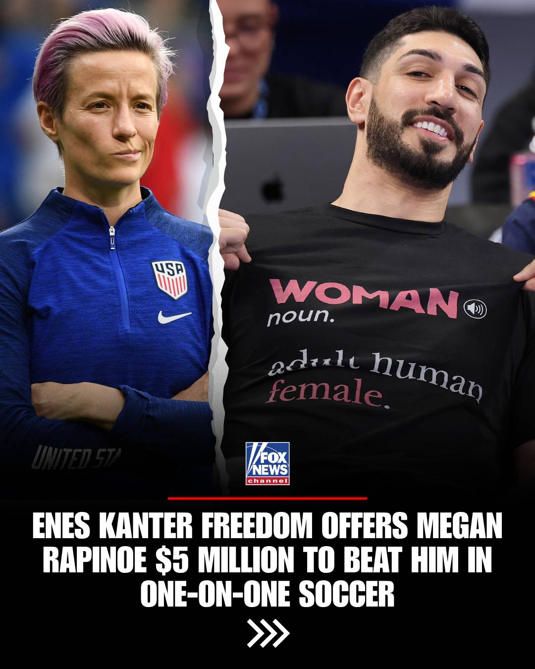 Enes Kanter Freedom has a message for Megan Rapinoe after she called him out and