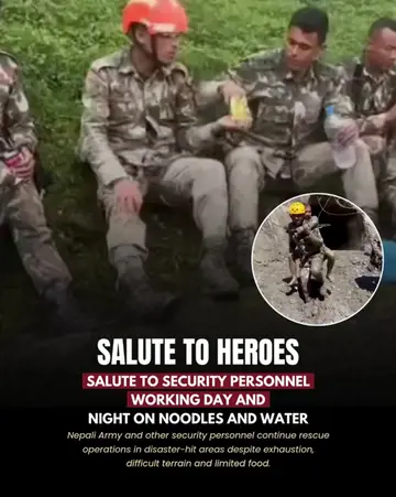A salute to the Nepali Army and all security personnel who have been working day