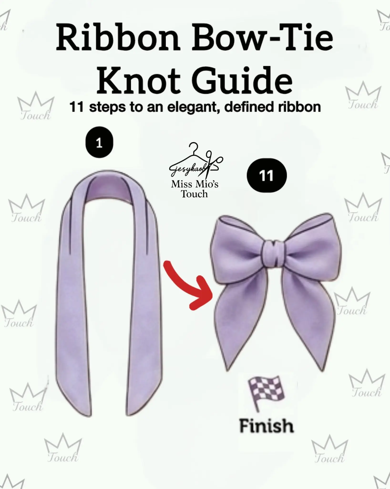 11 steps to an elegant, defined ribbon. • Full step breakdown on IG🔗 • #ribbon 