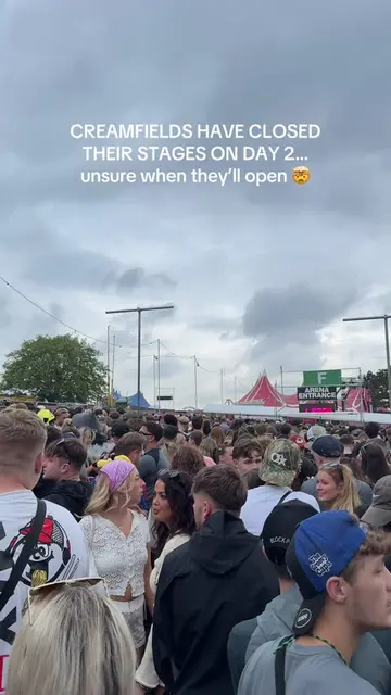 Creamfields arenas are closed… unsure why this is but waiting to get in huge que