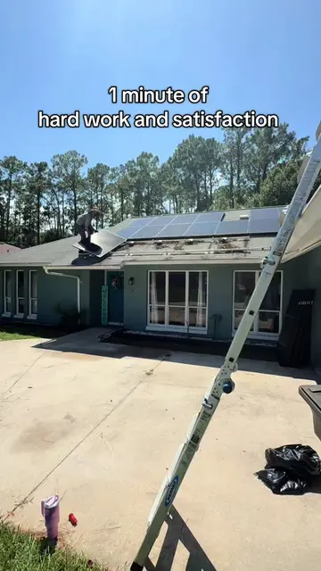 Solar is going back up today! #chelseapeace #satisfying #roofing #asmr #dolly 