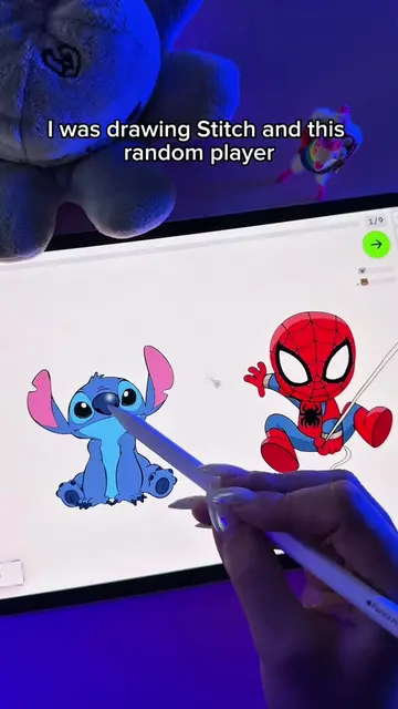 He asked to turn Stitch into Spider Man! App ArtWorkout  #artworkout #ipadgames 