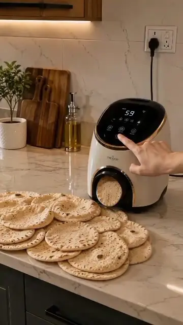 Say Goodbye to Hand Making Rotis! Automatic Roti Maker Machine 😱✨ #kitchengadge
