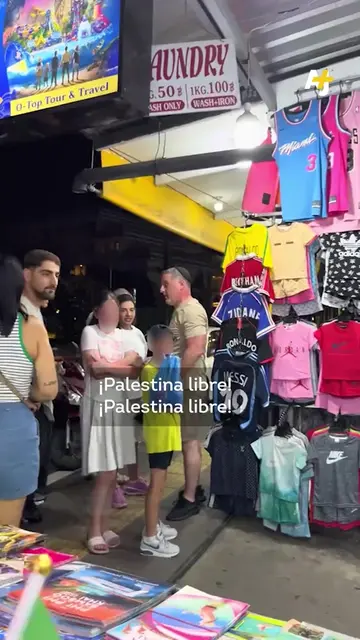 “Este es mi país”: vendedor tailandés se enfrenta a turistas israelíes. #Tailand