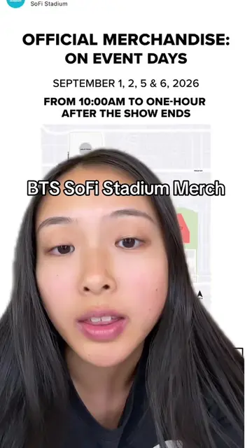 What time are lining up for BTS SoFi stadium merch? And where are we parking? #b
