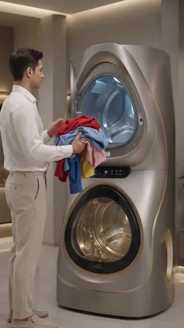 Fresh, clean, and effortless - laundry made smarter with this automatic washing 