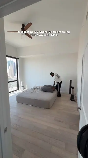 Finally getting my bedroom together. Everything is from Amazon. Ep. 1 🔥 . . #Am