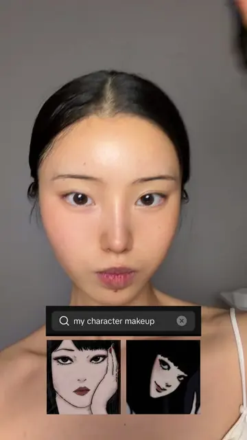 🖤 #mycharacter #makeup #makeuptransition #makeuptransformation #tomie 