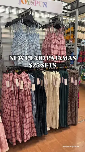 NEW Joyspun pajamas just hit Walmart 😍👏 These plaid prints are SO good!! Link 