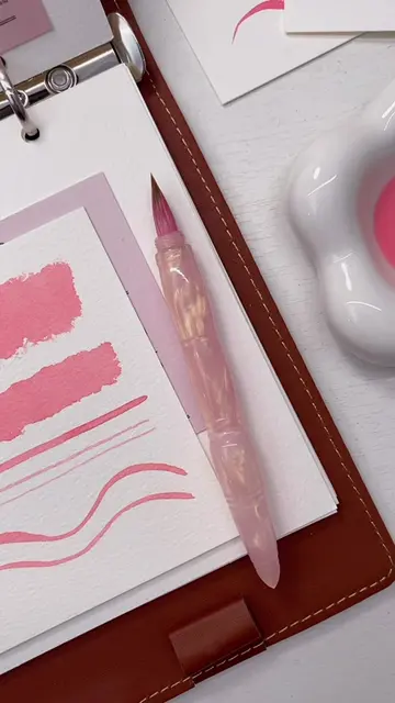 Testing strokes with the Lobeo Lụa LB11003 – Pink Bristle Version 🌸 A quick not