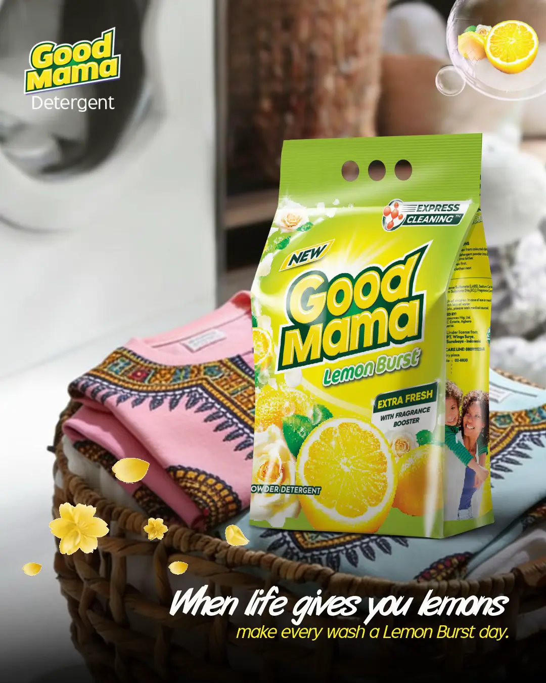 Life gave us lemons, so we made Lemon Burst for your laundry.  Our express clean
